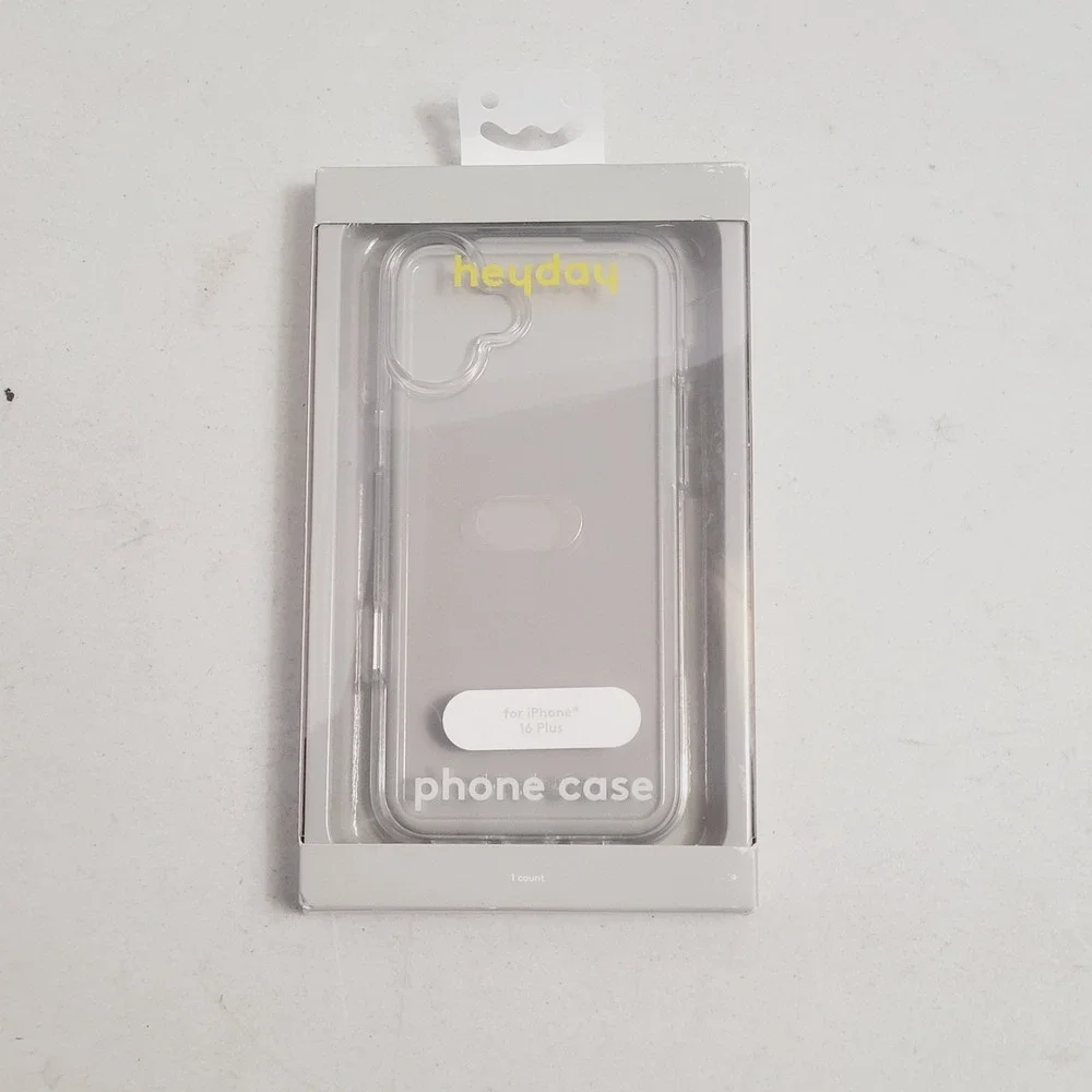 Heyday Apple iPhone 16 Plus Clear Phone Case Wireless Charging Compatible New